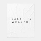 Gesundheit ist Wohlstand Fleecedecke (Vorderseite)