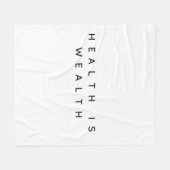 Gesundheit ist Wohlstand Fleecedecke (Vorderseite (Horizontal))