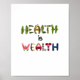 Gesundheit ist Wohlstand Poster