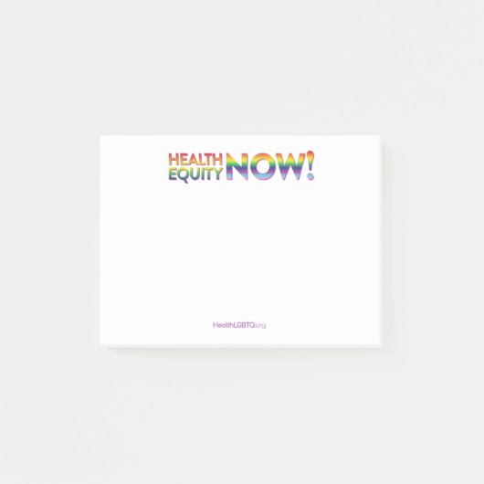 Gesundheit jetzt Gerechtigkeit! Post-it Klebezettel (Vorderseite)