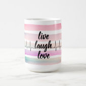 Gesundheit, Leben, Lachen Kaffeetasse (Mittel)