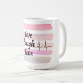 Gesundheit, Leben, Lachen Kaffeetasse (VorderseiteRechts)