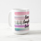 Gesundheit, Leben, Lachen Kaffeetasse (Vorderseite Links)