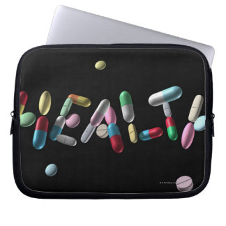 'Gesundheit' mit Tabletten Laptopschutzhülle