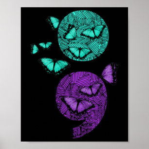 Gesundheit Selbstmord Bewusstsein Semicolon Butter Poster