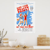 Gesundheit Tuberkulose 1939 WPA Poster (Küche)