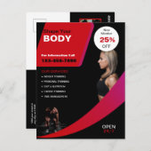 Gesundheit und Fitness Postkarte (Vorne/Hinten)