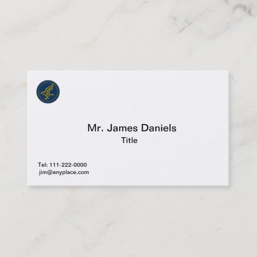 Gesundheit und menschliche Dienstleistungen (HHS) Visitenkarte (Vorderseite)