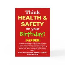 Gesundheit und Sicherheit Funny Birthday Joke
