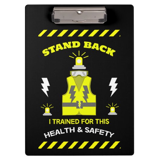 Gesundheit und Sicherheit | NEBOSH | Referent | La Klemmbrett (Vorderseite)