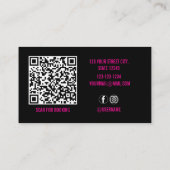 Gesundheit und Wellness qr Code Yoga Visitenkarte (Rückseite)