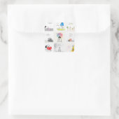 Gesundheit und Wellness Quadratischer Aufkleber (Tasche)