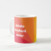 Gesundheit, Wohlstand und Glück Kaffeetasse (Vorderseite Links)
