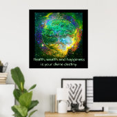 Gesundheit, Wohlstand und Glück Poster (Heimbüro)