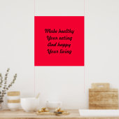 Gesundheitliche Ernährung Poster (Küche)