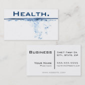 Gesundheits-berufliche Geschäfts-Karte H2O No.2 Visitenkarte (Vorne/Hinten)