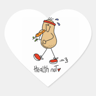 Gesundheits-Freak T-Shirts und Geschenke Herz-Aufkleber