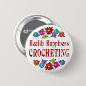 Gesundheits-Glück-Häkeln Button (Vorne & Hinten)