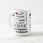 Gesundheits-Krankenschwester Stolz-Attribute+Rotes Kaffeetasse (Vorderseite Links)