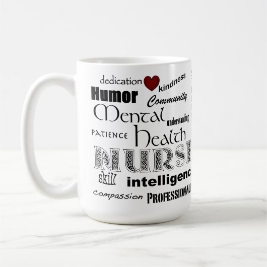 Gesundheits-Krankenschwester Stolz-Attribute+Rotes Kaffeetasse (Links)