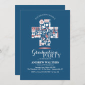 Gesundheits-Symbol-Abschluss-Einladung Einladung (Vorne/Hinten)