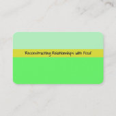 Gesundheits-Trainer-Visitenkarte Visitenkarte (Rückseite)