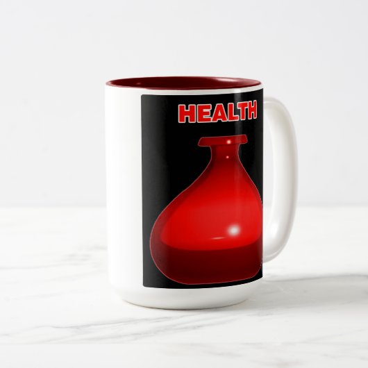 Gesundheits-Trank-Tasse Zweifarbige Tasse (VorderseiteRechts)