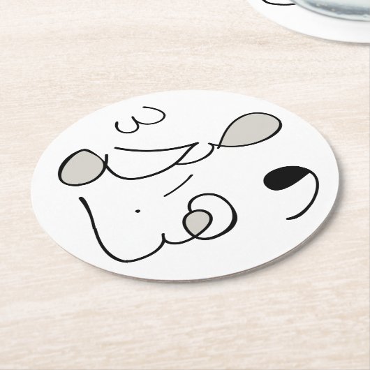 Gesundheits-u. Bliss-Untersetzer - rund Runder Pappuntersetzer (Angewinkelt)