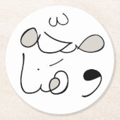 Gesundheits-u. Bliss-Untersetzer - rund Runder Pappuntersetzer (Vorderseite)