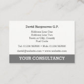 Gesundheits- und Medical Calling Card. Visitenkarte (Rückseite)