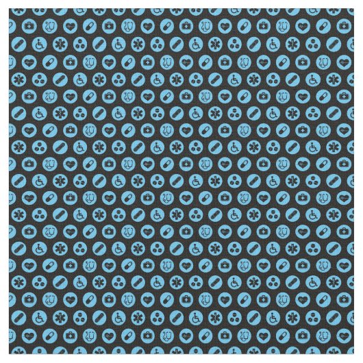 Gesundheits- und Medizinische Ikonen CUSTOM FARBE Stoff (Nahaufnahme)