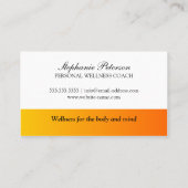 Gesundheits-und Nahrungs-Trainer Visitenkarte (Rückseite)