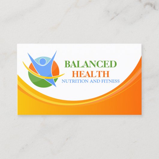Gesundheits-und Nahrungs-Trainer Visitenkarte (Vorderseite)