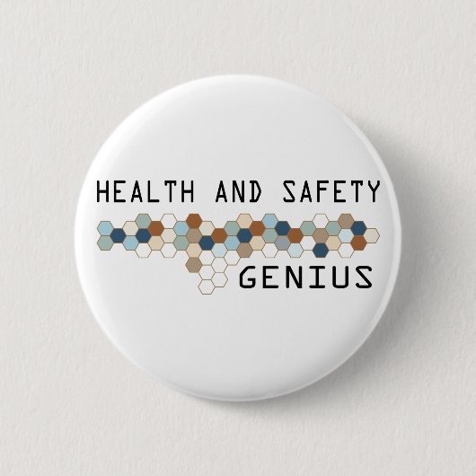 Gesundheits-und Sicherheits-Genie Button (Vorderseite)