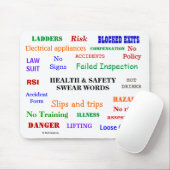 Gesundheits-und Sicherheits-Kraftausdrücke Mousepad (Mit Mouse)