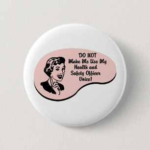 Gesundheits-und Sicherheitsbeamt-Stimme Button
