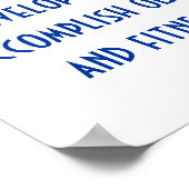 Gesundheits- und Trainingsmotivation Poster (Ecke)