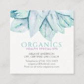 Gesundheits-und Wellness-Visitenkarten Quadratische Visitenkarte (Vorderseite)