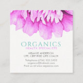 Gesundheits-und Wellness-Visitenkarten Quadratische Visitenkarte (Vorderseite)