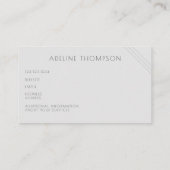 Gesundheits- und Wellness-Visitenkarten Visitenkarte (Rückseite)