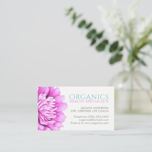 Gesundheits-und Wellness-Visitenkarten Visitenkarte (Stehend Vorderseite)