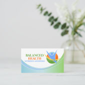 Gesundheits- und Wellnesstrainer Visitenkarte (Stehend Vorderseite)