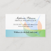 Gesundheits- und Wellnesstrainer Visitenkarte (Rückseite)