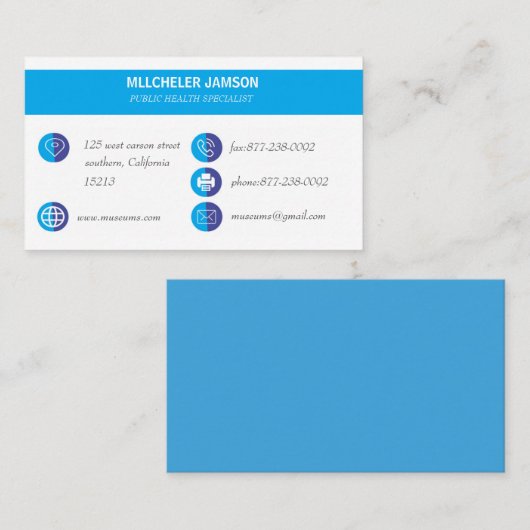 Gesundheits-Visitenkarten Visitenkarte (Vorne/Hinten)