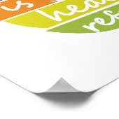 Gesundheitsangebot im dekorierten Stil und Apfelel Poster (Ecke)