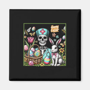 Gesundheitsarbeiter Ostertag Skelett Süßer Hase E Magnet