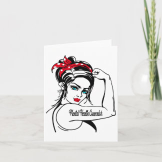 Gesundheitsberaterin Rosie The Riveter Button Up Karte