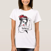 Gesundheitsberaterin Rosie The Riveter Button Up T-Shirt (Vorderseite)