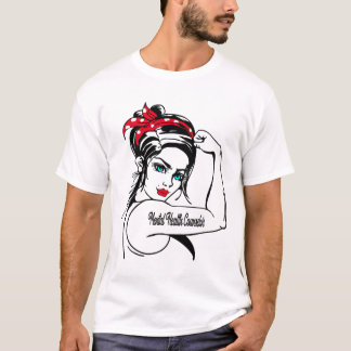 Gesundheitsberaterin Rosie The Riveter Button Up T-Shirt