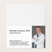 Gesundheitsbetreuer | Mediziner überquerte Waffen Visitenkarten (Außenseite Aufgefaltet)